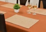 Yellow Weaves Jute Texture Table Mats/Placemat 6 Pieces (Beige, 32 X 47 CM)