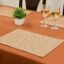 Yellow Weaves Jute Texture Table Mats/Placemat 6 Pieces (Beige, 32 X 47 CM)