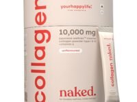YourHappyLife Naked Japanese Marine Collagen Supplement Type 1 & 3 with Vitamin C for Men & Women|Skin, Joints, Hair & Nails|10000mg Hydrolyzed Peptides Fast Absorption|Pack of 1 (250 gm)-Unflavoured