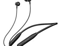 boAt Rockerz 113, 40 Hours Battery, Dual Pair, Fast Charge, ENx Technology, App Support, Magnetic Buds, Bluetooth Neckband, Wireless in Ear Earphones with Mic (Active Black)