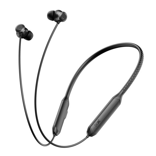 boAt Rockerz 255 Z Plus, AI ENx Tech,Spatial Audio,50H Battery,Low Latency Mode,Fast Charge,Stream Ad Free Music via App Support, Bluetooth Neckband,Wireless with Mic in Ear Earphones (Classic Black)