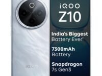 iQOO Z10 5G (Glacier Silver, 8GB RAM, 128GB Stroage) | India's Biggest Ever 7300 mAh Battery | Snapdragon 7s Gen 3 Processor | Brightest Quad Curved AMOLED Display in The Segment