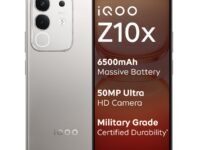 iQOO Z10x 5G (Titanium, 8GB RAM, 128GB Storage) | 6500 mAh Large Capacity Battery | Dimensity 7300 Processor | Military-Grade Durability