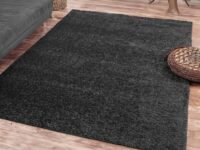 ishro home Premium Fuzzy Shag Carpet for Hall, Rugs for Living Room, Carpets for Living Room | Machine Washable – Soft, Stylish, and Built to Last | (3X5Fts, Grey)
