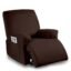 Amazon Brand - Umi Super Stretch Printed Recliner Cover Recliner Couch Covers Recliner Chair Cover Form Fitted Non Slip Reclining Slipcovers for Standard Large Recliner, Soft Thick, Mocha