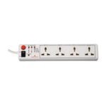 Anchor by Panasonic Spike Guard- 4 Universal Socket with Single Switch - 4 Mtr (22048)