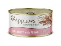 Applaws Premium Adult Wet Food Tuna Fillet with Prawns in Broth Canned Cat Food 156g