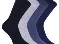 Bamboo Calf Socks for Men | Formal Wear Full-Length Socks | Cushioned Base & Odour Control | 3X Softer Feel | Combed Cotton Blend | Free Size | Pack of 2, 3, 4 | Multicolor