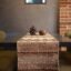 Cotton Table Runner for 4 6 Seater Dining Table|Centre Table|Coffee Table|Living Room|Table Decor|Eating Area|Decorative Runner|(14*72 INCHES)|Beige White|TRPS 017