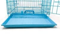 Dog Cage Double Door Heavy Duty Folding Metal Kennel For Medium Size Dogs And Adults 30 Inch, Multi-colored