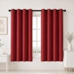 HOMEMONDE 100% True Blackout Window Curtains 6 Feet Pack of 2 - Curtain for Living Room, Bedroom, Office, 72L Inch x 46 Inch - (Maroon, 182 x 118 CM)