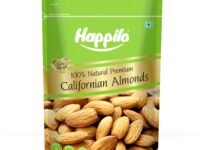 Happilo Premium Natural Californian Almonds 1 Kg | Badam Giri, Healthy Snacks, Dry Fruits | Crunchy Nuts | High in Fiber | Rich in Protein | Magnesium | Phosphorus | Dietary Fibre | Zero Cholesterol