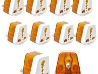 Hi-Plasst 16 amps Converter Plug (Pack of 10) 6ampere to 16ampere 3-Pin International 16 amp Socket for Big Size 16 Ampere Plug Tops for Geysers A/C Refrigrator Microwave,etc