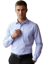 Louis Philippe Men's Regular Fit Easy to Iron Everyday wear Premium Cotton Full Sleeve Solid Formal Shirt