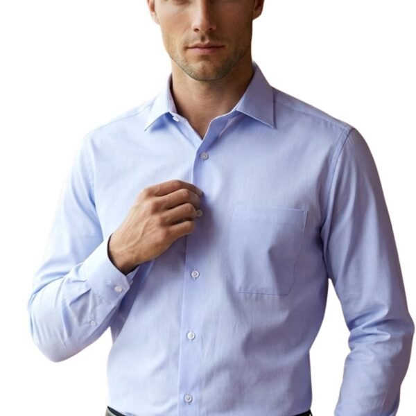 Louis Philippe Men's Regular Fit Easy to Iron Everyday wear Premium Cotton Full Sleeve Solid Formal Shirt
