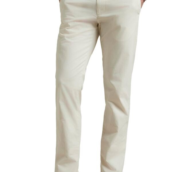 Louis Philippe Men's Slim Fit Premium Cotton Soft Handfeel Solid Chinos