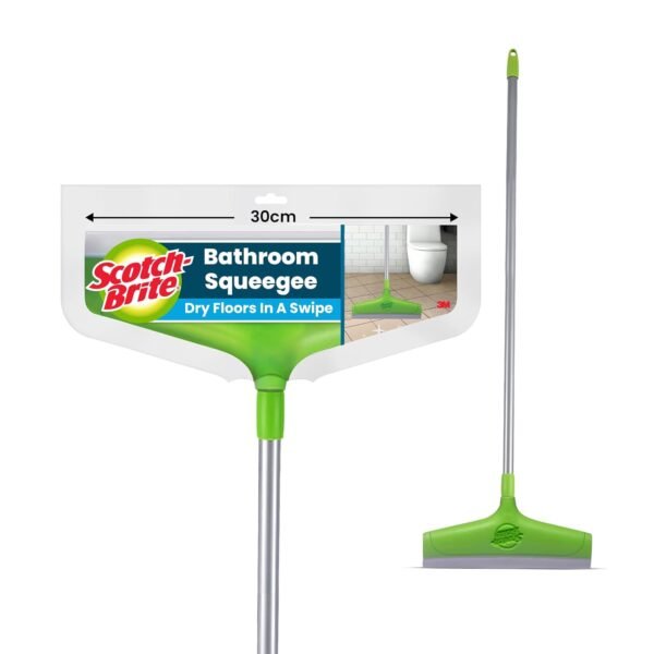 Scotch-Brite Bathroom Floor Wiper | Long Wiper with 30 cm TPE Blade | Streak-Free Floor Cleaning and Drying, Lightweight, for Indoor and Outdoor Use