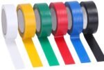 Self Adhesive PVC Electrical Insulation Tape-Colored 6 pieces tap 8 Meter (0.130 mm X 18 mm) Electrical Tap, Construction Work Tap(Random Color)