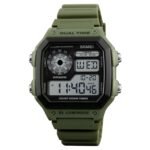 Skmei Wrist Watch for Men, Digital Sports Waterproof Watch with Dual Time Chronograph Countdown Alarm Backlight