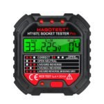Socket Tester, GFCI Outlet Tester with Voltage Display 90-250V Socket Tester Automatic Electric Circuit Polarity Voltage Breaker Finder HT107E