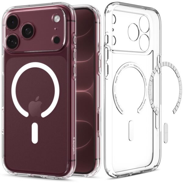 Spigen Ultra Hybrid MagFit Case for iPhone 17/18 Pro, Clear White