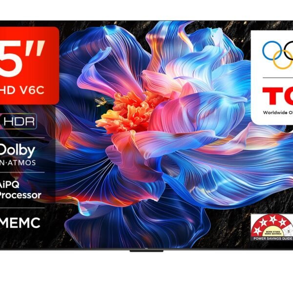 TCL 189 cm (75 inches) Smartchoice 4K Ultra HD Smart LED Google TV | 4K HDR | Dolby Vision & Atmos | MEMC | 75V6C