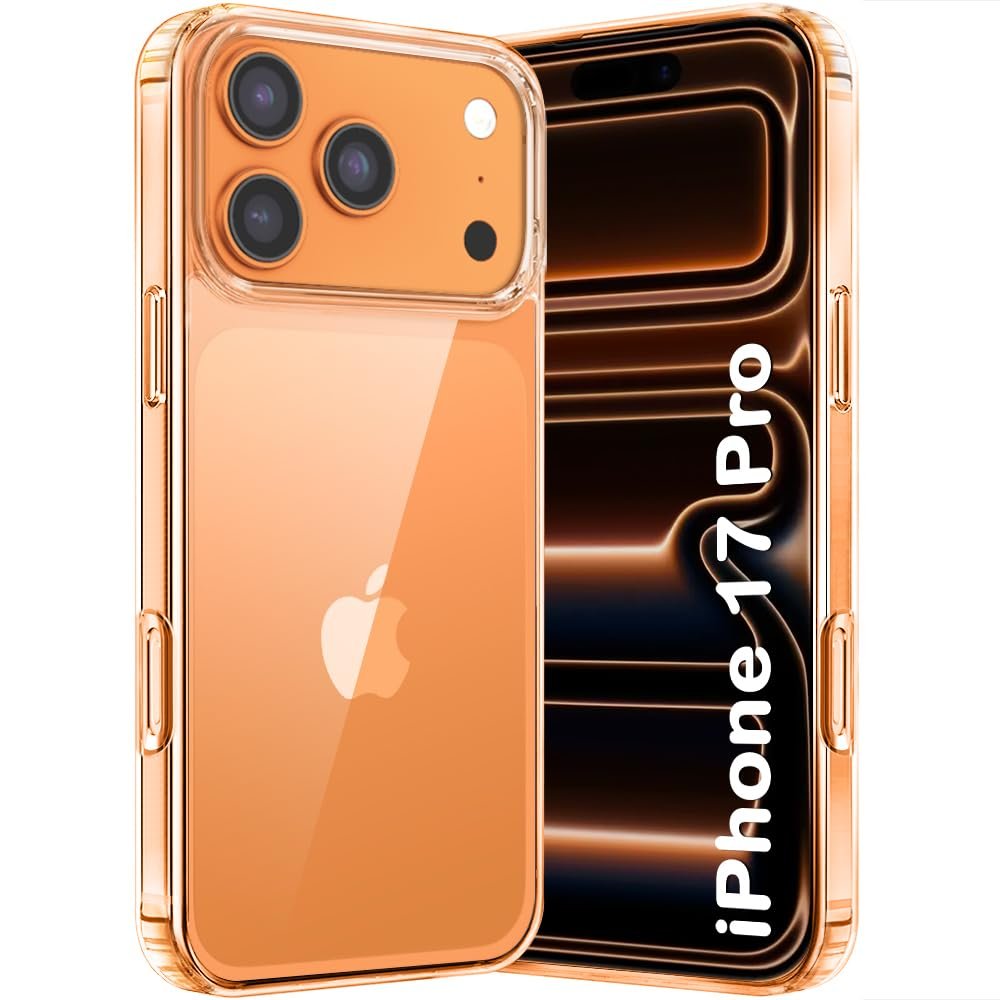 TheGiftKart Ultra-Hybrid Crystal Clear Back Case Cover for iPhone 17 Pro Max | Shockproof Design | Hard Back Cover Case for iPhone 17 Pro Max (PC & TPU, Transparent)