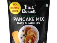 True Elements Pancake Mix 250 Gram - with 20% Millet (Jowar) | 2-Minute Pancakes | No Maida | No Baking Soda | No Added Refined Sugar | Gluten Free | Ready to Cook Pancake