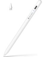 Vaku Luxos® Universal Stylus Pen for Touch Screen Devices Compatible with Android, iOS, Tablets & Smartphones Pencil Power Display Tilt Sensitivity Magnetic Adsorption- White