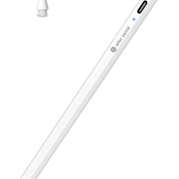 Vaku Luxos® Universal Stylus Pen for Touch Screen Devices Compatible with Android, iOS, Tablets & Smartphones Pencil Power Display Tilt Sensitivity Magnetic Adsorption- White