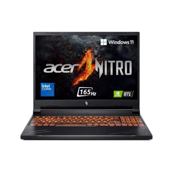 acer Nitro V 16, Intel Core i5 14th Gen - 14450HX, NVIDIA GeForce RTX 4050-6GB, 16 GB RAM, 512 GB SSD, WUXGA IPS,16"/40.6 cm, 165 Hz, Windows 11 Home, Black, ANV16-71, Gaming Laptop