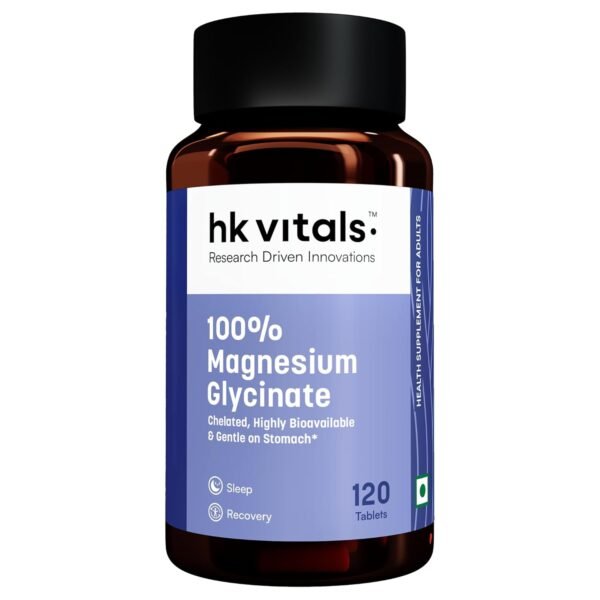 hk vitals 100% Magnesium Glycinate 1880mg, 120 Tablets